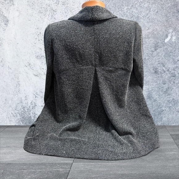 Club Monaco Women’s Black Gray Tweed Open Blazer Sweater Size XS Long Sleeve - Picture 11 of 12
